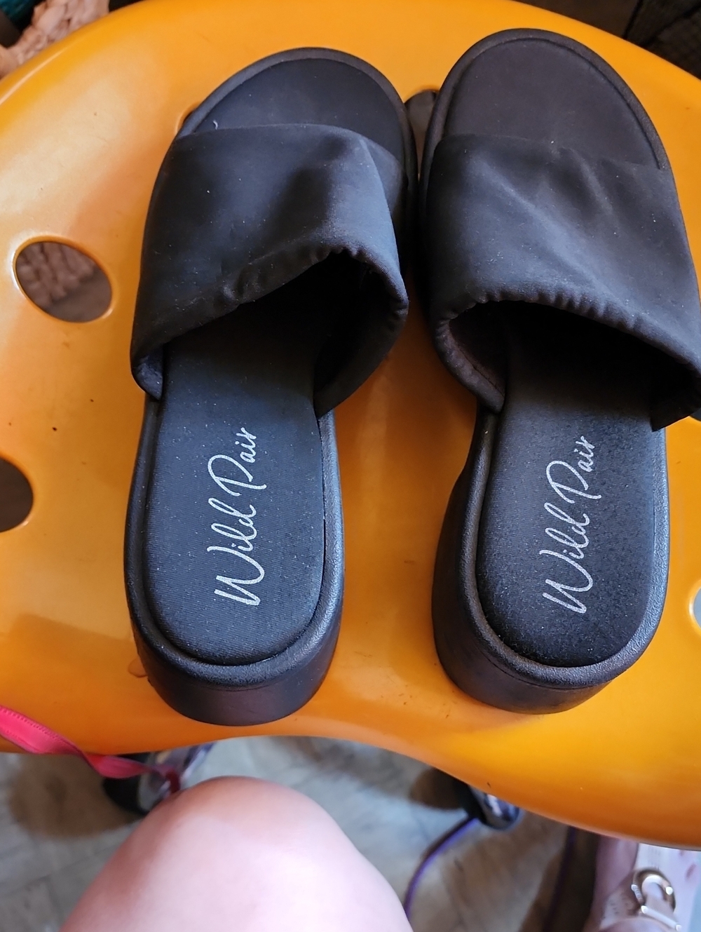 Black Slide Sandals for Women